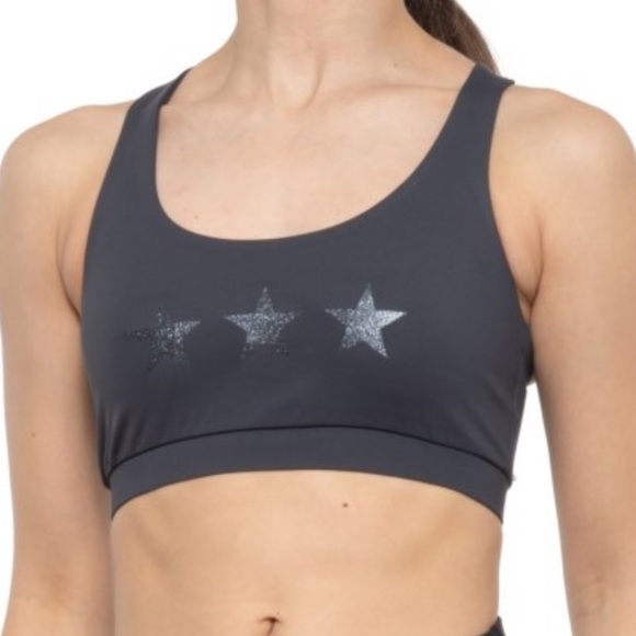 Strut This Other - STRUT THIS NWT KINZIE SPORTS BRA GLITTER STAR BLAC
